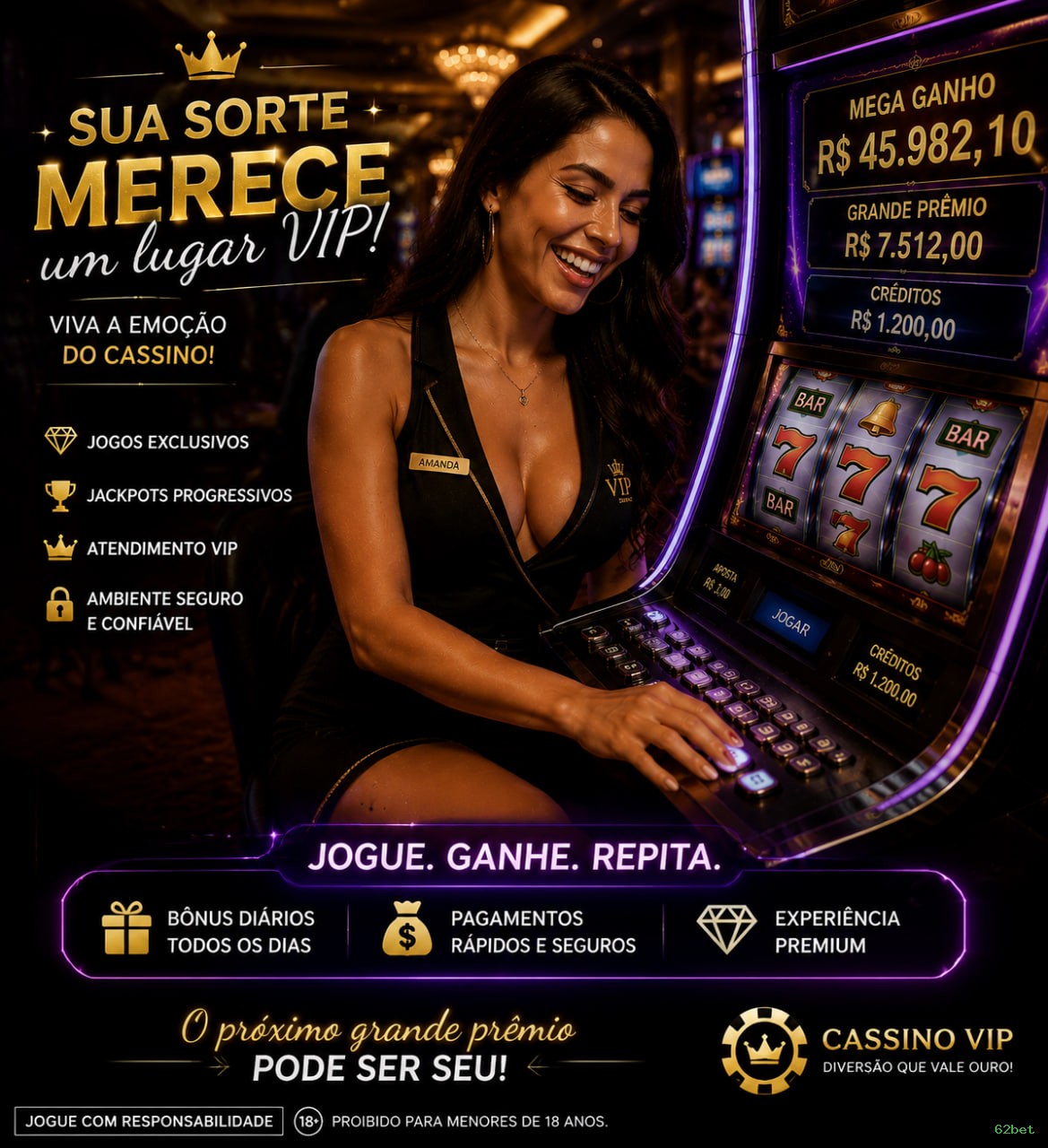 Cassino 24/7 disponível